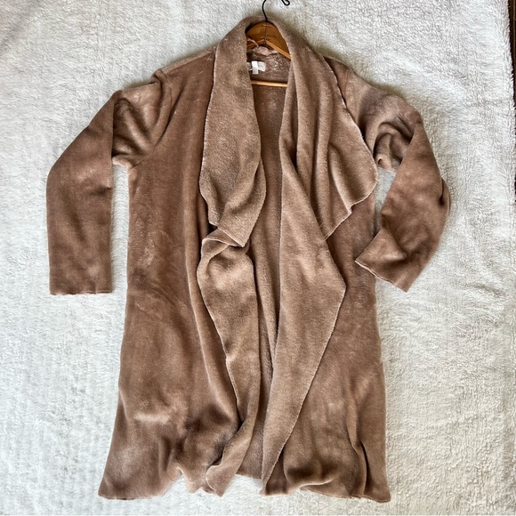 Daydream by Berkshire Home Cozy Robe Women Size S/M Tan Long Sleeves - Picture 4 of 10